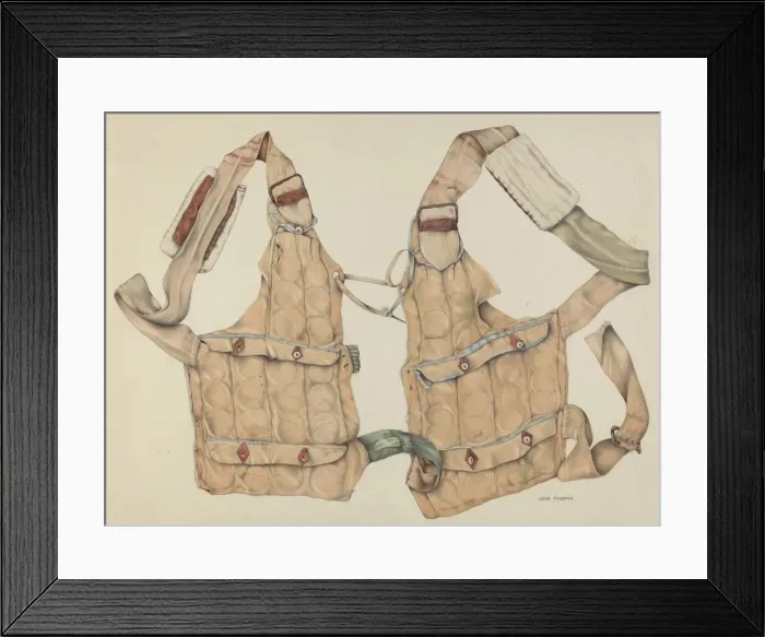 Framed Print : Money Vest, 1935 / 1942. Creator: John Thorsen Framed Print : Money Vest, 1935 / 1942. Creator: John Thorsen