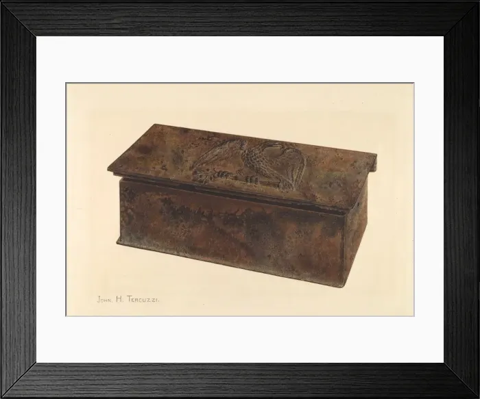 Framed Print : Match Box, c. 1939. Creator: John H. Tercuzzi Framed Print : Match Box, c. 1939. Creator: John H. Tercuzzi