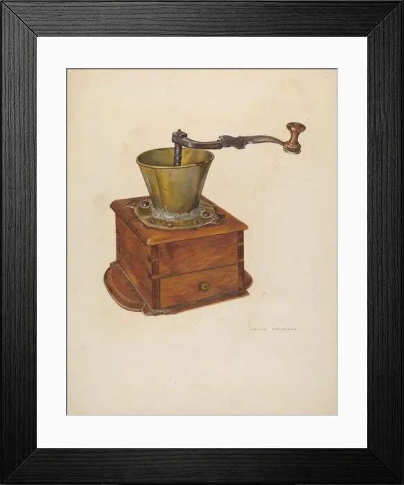 Framed Print : Coffee Mill, c. 1941. Creator: Archie Thompson Framed Print : Coffee Mill, c. 1941. Creator: Archie Thompson