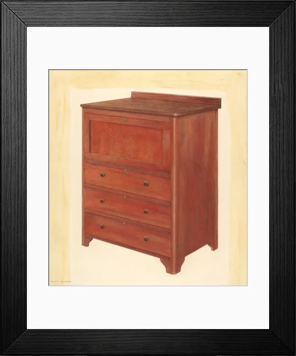 Framed Print : Bishop Hill Square Desk, 1939. Creator: Archie Thompson Framed Print : Bishop Hill Square Desk, 1939. Creator: Archie Thompson