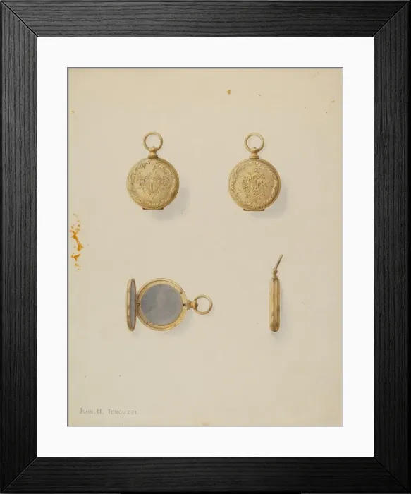 Framed Print : Locket, c. 1937. Creator: John H. Tercuzzi Framed Print : Locket, c. 1937. Creator: John H. Tercuzzi