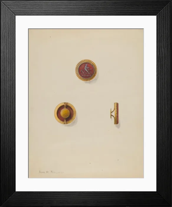 Framed Print : Cuff Buttons, c. 1936. Creator: John H. Tercuzzi Framed Print : Cuff Buttons, c. 1936. Creator: John H. Tercuzzi