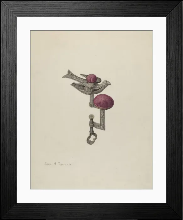 Framed Print : Sewing Bird, 1940. Creator: John H. Tercuzzi Framed Print : Sewing Bird, 1940. Creator: John H. Tercuzzi