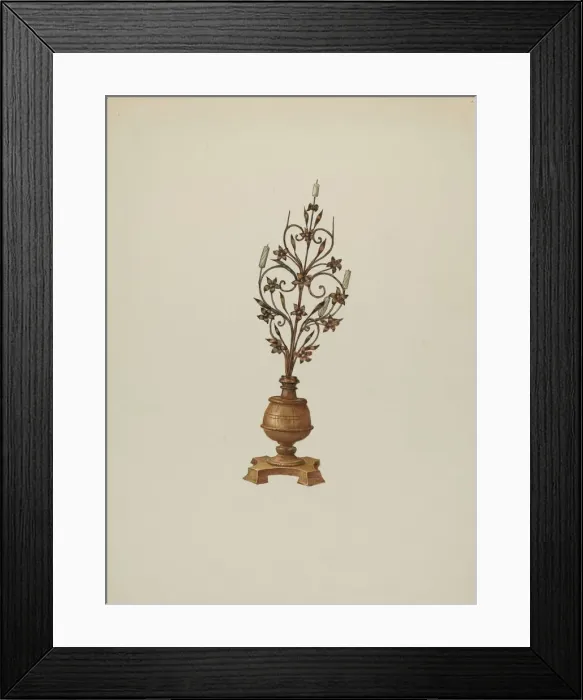 Framed Print : Candelabrum, c. 1937. Creator: Robert W. R. Taylor Framed Print : Candelabrum, c. 1937. Creator: Robert W. R. Taylor