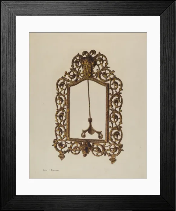 Framed Print : Mirror Frame, 1940. Creator: John H. Tercuzzi