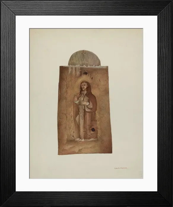 Framed Print : Santo de Retablo, 1941. Creator: Robert W. R. Taylor Framed Print : Santo de Retablo, 1941. Creator: Robert W. R. Taylor