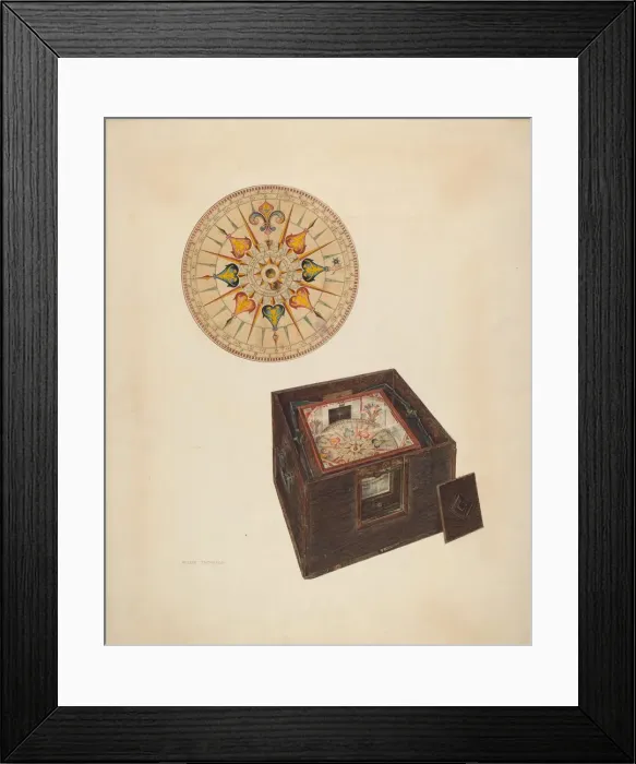 Framed Print : Floating Compass, c. 1938. Creator: Archie Thompson Framed Print : Floating Compass, c. 1938. Creator: Archie Thompson