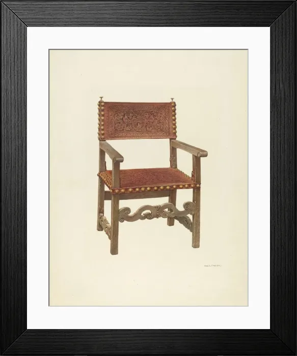 Framed Print : Armchair, 1941. Creator: Robert W. R. Taylor Framed Print : Armchair, 1941. Creator: Robert W. R. Taylor