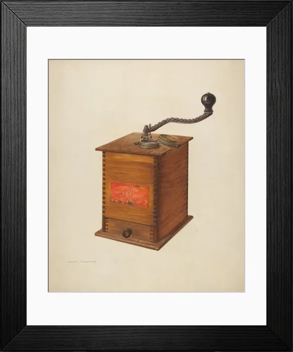 Framed Print : Coffee Grinder, c. 1940. Creator: Archie Thompson Framed Print : Coffee Grinder, c. 1940. Creator: Archie Thompson