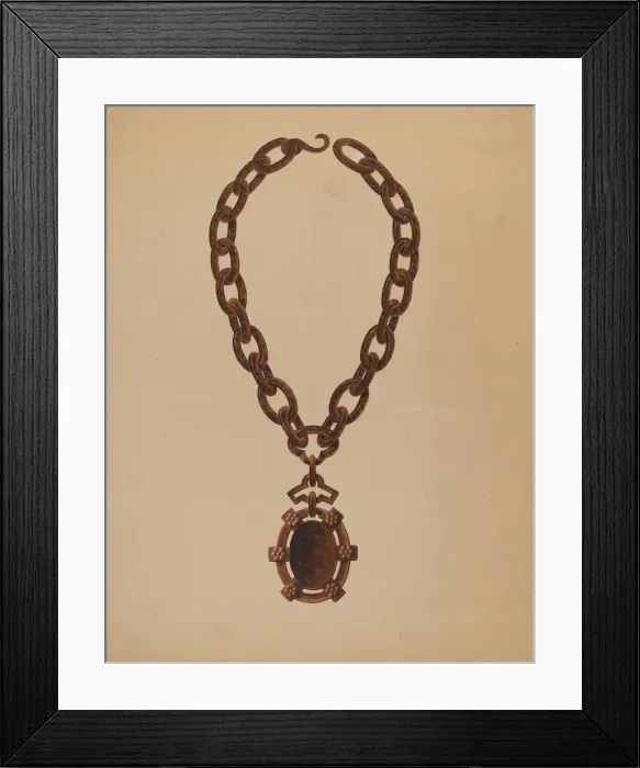 Framed Print : Necklace, 1935 / 1942. Creator: John H. Tercuzzi Framed Print : Necklace, 1935 / 1942. Creator: John H. Tercuzzi