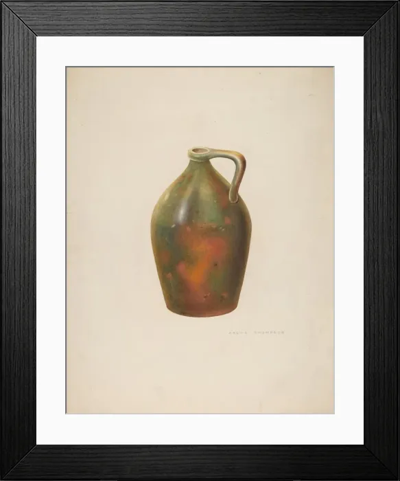 Framed Print : Galena Jug, 1941. Creator: Archie Thompson Framed Print : Galena Jug, 1941. Creator: Archie Thompson