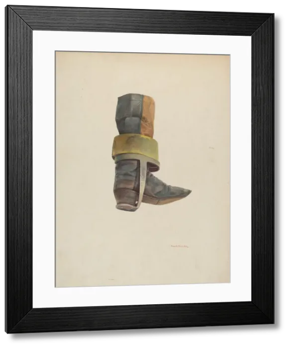 Framed Print : Convict Boot, c. 1940. Creator: Robert W. R. Taylor Framed Print : Convict Boot, c. 1940. Creator: Robert W. R. Taylor