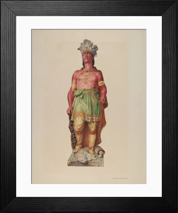 Framed Print : Cigar Store Indian, 1935 / 1942. Creator: Robert W. R. Taylor Framed Print : Cigar Store Indian, 1935 / 1942. Creator: Robert W. R. Taylor