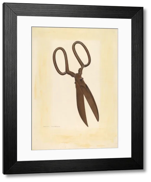 Framed Print : Bishop Hill: Scissors, c. 1939. Creator: Archie Thompson Framed Print : Bishop Hill: Scissors, c. 1939. Creator: Archie Thompson