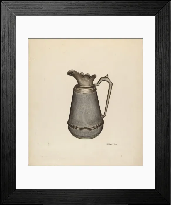 Framed Print : Enamel Pitcher, c. 1941. Creator: Richard Taylor Framed Print : Enamel Pitcher, c. 1941. Creator: Richard Taylor