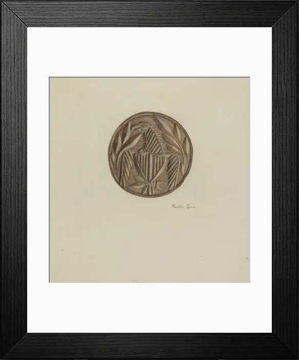 Framed Print : Butter Mold, c. 1938. Creator: Franklyn Syres
