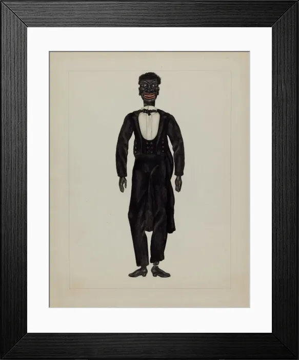 Framed Print : Minstrel Puppet, c. 1937. Creator: Verna Tallman Framed Print : Minstrel Puppet, c. 1937. Creator: Verna Tallman