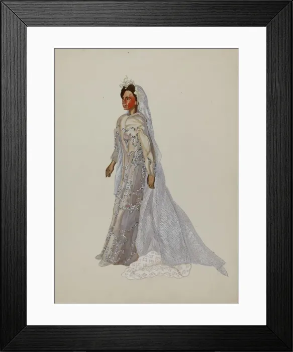 Framed Print : Negro Bride Puppet, c. 1937. Creator: Verna Tallman Framed Print : Negro Bride Puppet, c. 1937. Creator: Verna Tallman