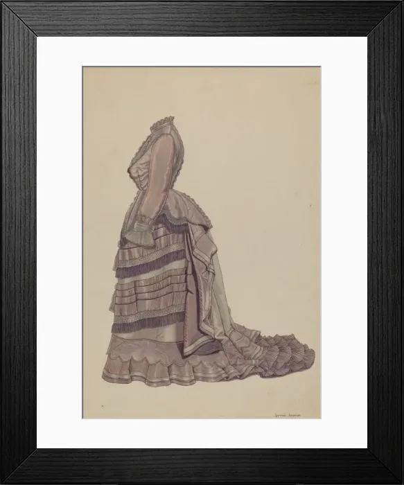 Framed Print : Dress, c. 1940. Creator: Syrena Swanson