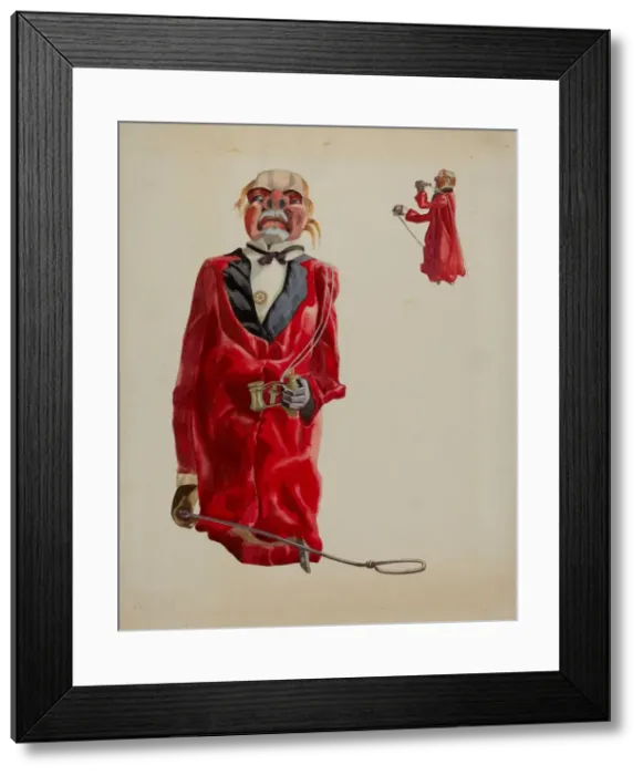 Framed Print : Puppet with Opera Glass, c. 1937. Creator: Verna Tallman Framed Print : Puppet with Opera Glass, c. 1937. Creator: Verna Tallman