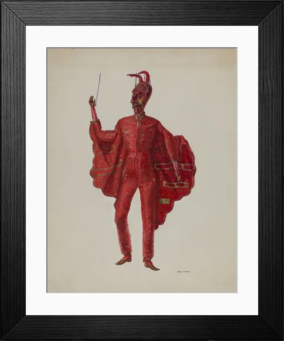 Framed Print : Marionette, c. 1938. Creator: Verna Tallman Framed Print : Marionette, c. 1938. Creator: Verna Tallman