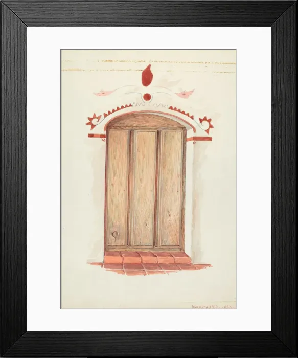 Framed Print : Restoration Drawing, 1936. Creator: Robert W. R. Taylor