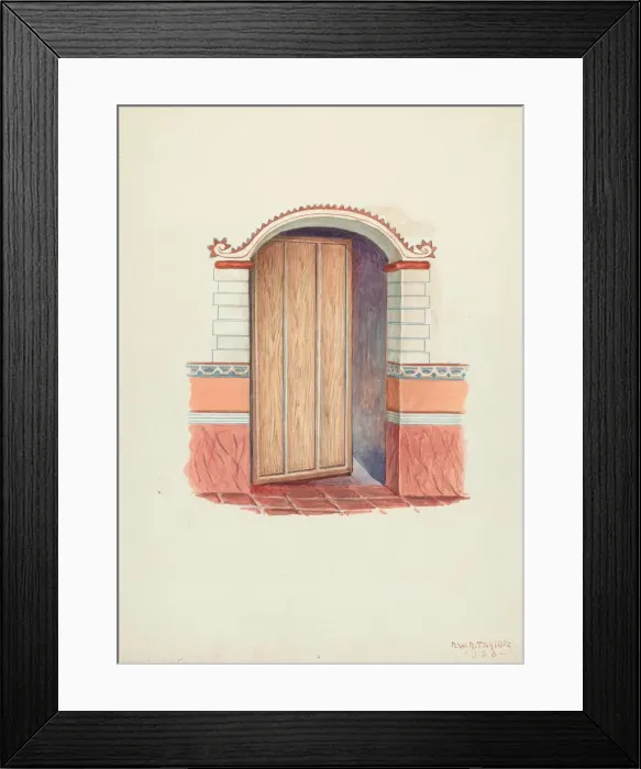 Framed Print : Wall Painting, 1936. Creator: Robert W. R. Taylor Framed Print : Wall Painting, 1936. Creator: Robert W. R. Taylor