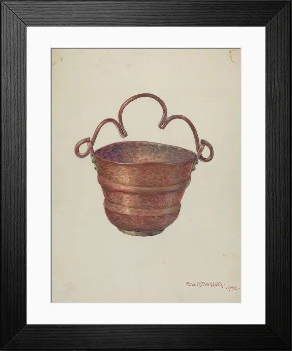 Framed Print : Holy Water Bucket, 1936. Creator: Robert W. R. Taylor Framed Print : Holy Water Bucket, 1936. Creator: Robert W. R. Taylor
