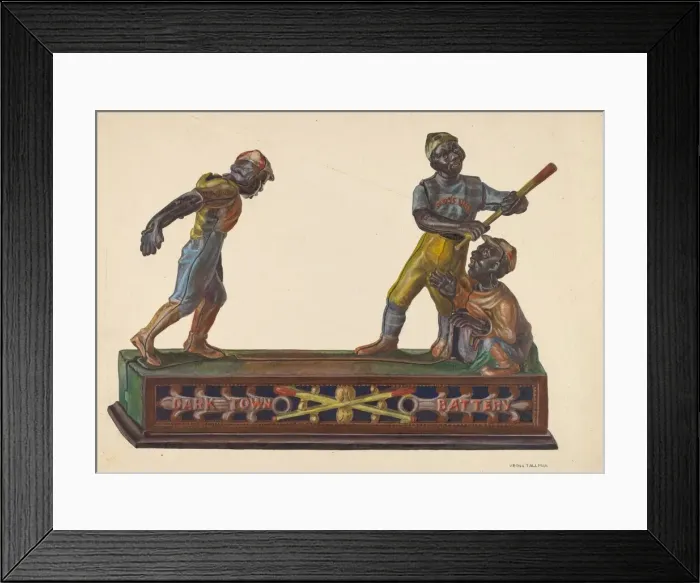 Framed Print : Toy Bank: Darktown Battery, c. 1938. Creator: Verna Tallman Framed Print : Toy Bank: Darktown Battery, c. 1938. Creator: Verna Tallman
