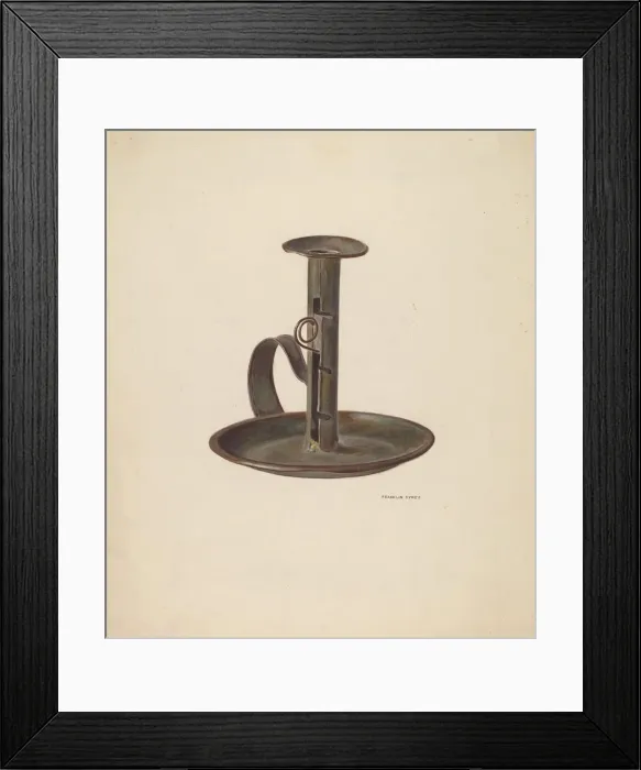 Framed Print : Candlestick and Holder, c. 1941. Creator: Franklyn Syres Framed Print : Candlestick and Holder, c. 1941. Creator: Franklyn Syres