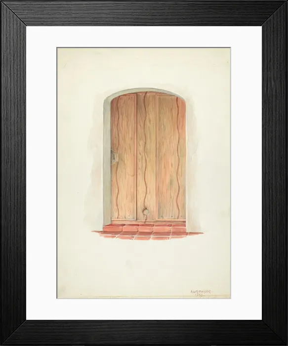 Framed Print : Door, 1936. Creator: Robert W. R. Taylor Framed Print : Door, 1936. Creator: Robert W. R. Taylor