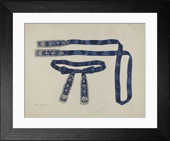Framed Print : Mans Beaded Taffeta Necktie, 1935 / 1942. Creator: Verna Tallman Framed Print : Mans Beaded Taffeta Necktie, 1935 / 1942. Creator: Verna Tallman