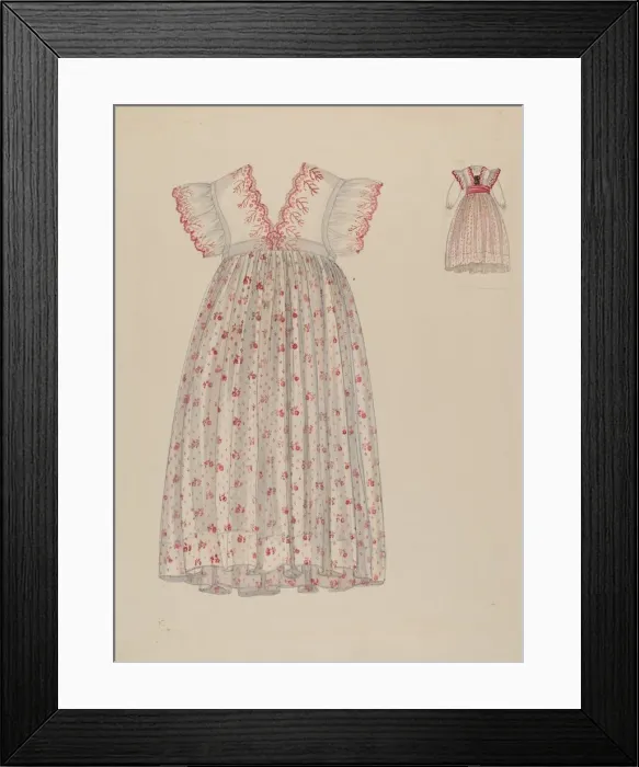 Framed Print : Girls Dress, c. 1937. Creator: Verna Tallman Framed Print : Girls Dress, c. 1937. Creator: Verna Tallman