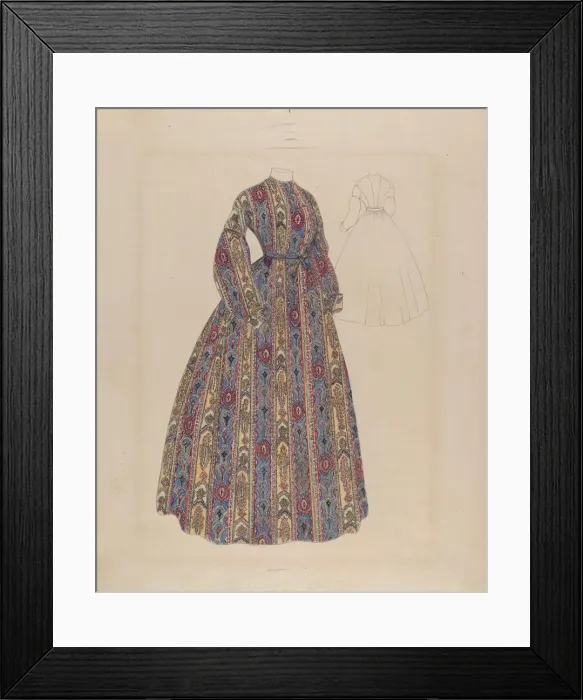 Framed Print : Dress, c. 1937. Creator: Mae Szilvasy Framed Print : Dress, c. 1937. Creator: Mae Szilvasy