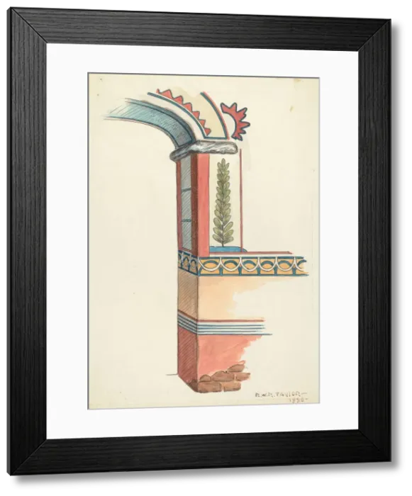 Framed Print : Painted Archway, 1936. Creator: Robert W. R. Taylor Framed Print : Painted Archway, 1936. Creator: Robert W. R. Taylor