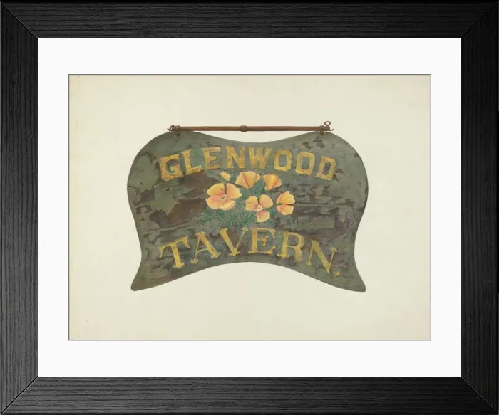 Framed Print : Tavern Sign, 1935 / 1942. Creator: Robert W. R. Taylor Framed Print : Tavern Sign, 1935 / 1942. Creator: Robert W. R. Taylor