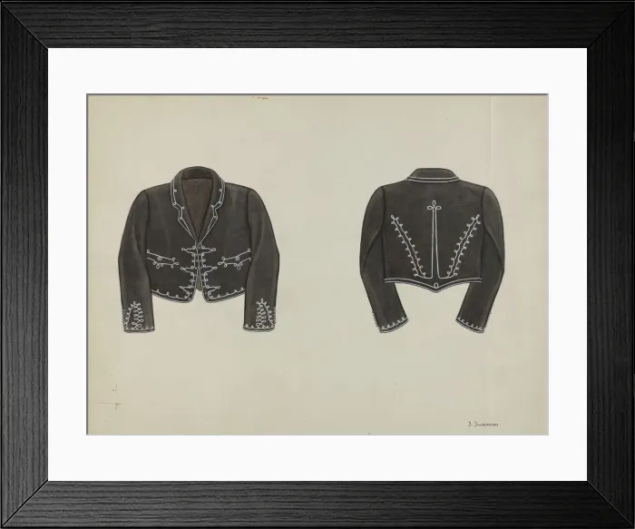Framed Print : Mans Bolero, c. 1936. Creator: Syrena Swanson Framed Print : Mans Bolero, c. 1936. Creator: Syrena Swanson