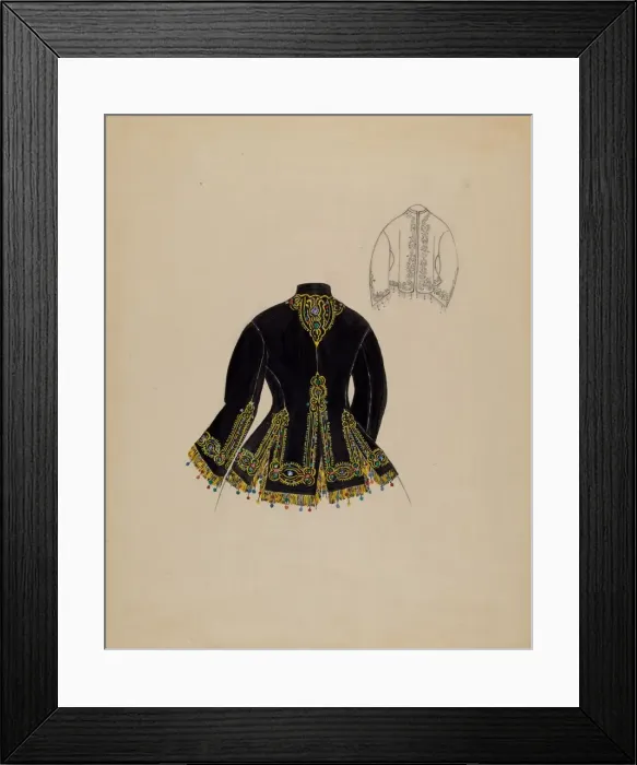 Framed Print : Dressing Sacque, 1935 / 1942. Creator: Mae Szilvasy Framed Print : Dressing Sacque, 1935 / 1942. Creator: Mae Szilvasy
