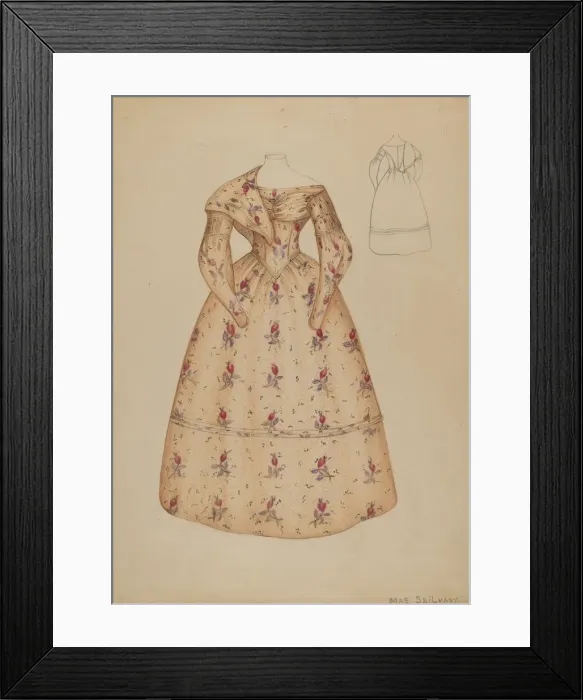 Framed Print : Dress, c. 1936. Creator: Mae Szilvasy Framed Print : Dress, c. 1936. Creator: Mae Szilvasy
