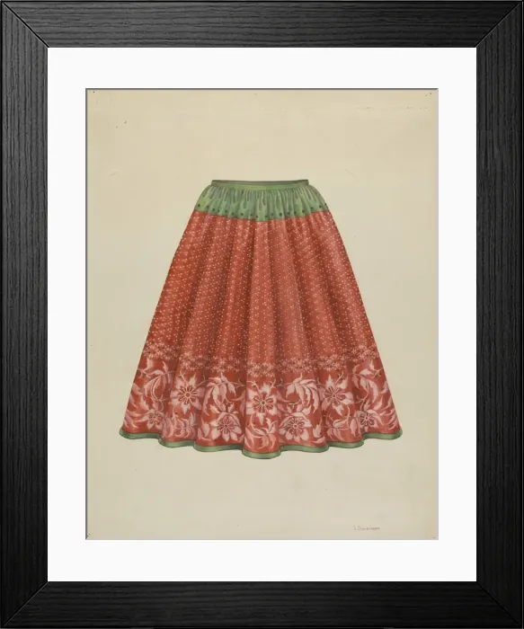 Framed Print : Childs Skirt, c. 1936. Creator: Syrena Swanson Framed Print : Childs Skirt, c. 1936. Creator: Syrena Swanson