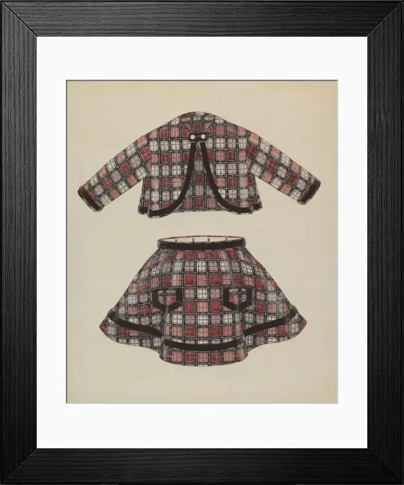 Framed Print : Childs Dress, c. 1936. Creator: Syrena Swanson Framed Print : Childs Dress, c. 1936. Creator: Syrena Swanson