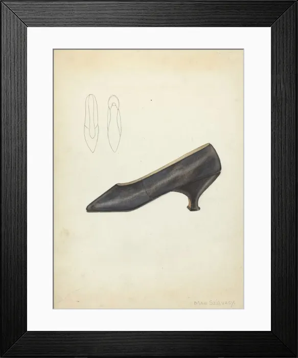 Framed Print : Shoe, c. 1940. Creator: Mae Szilvasy Framed Print : Shoe, c. 1940. Creator: Mae Szilvasy