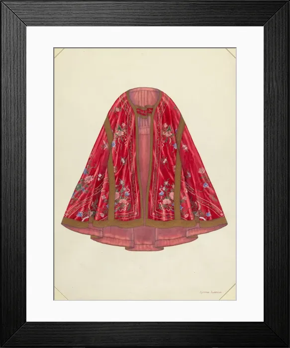 Framed Print : Ecclesiastical Vestment (front view), c. 1940. Creator: Syrena Swanson Framed Print : Ecclesiastical Vestment (front view), c. 1940. Creator: Syrena Swanson