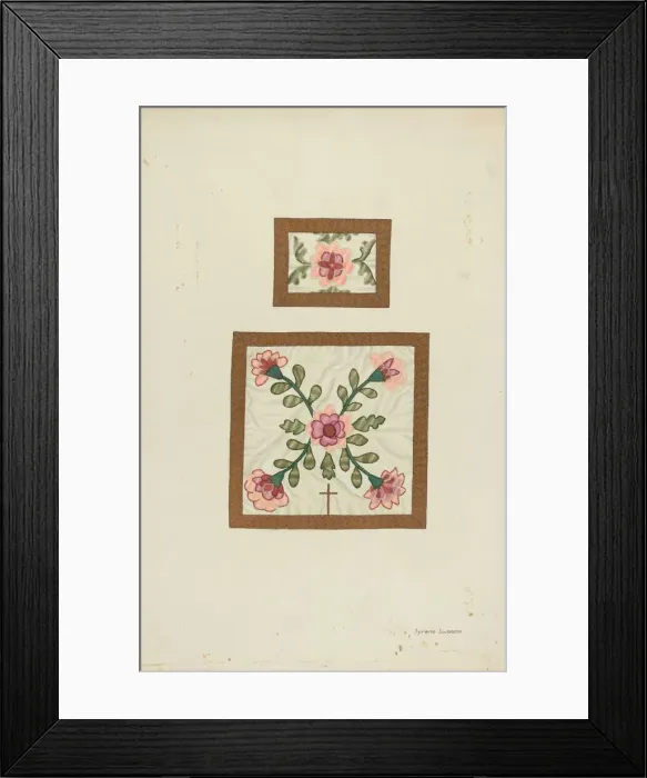 Framed Print : Burse and Chalice Veil, c. 1940. Creator: Syrena Swanson Framed Print : Burse and Chalice Veil, c. 1940. Creator: Syrena Swanson