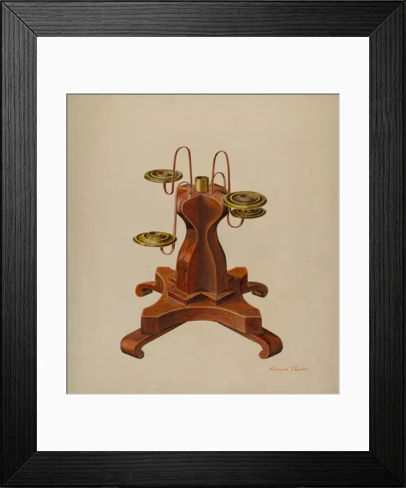 Framed Print : Candelabra, c. 1940. Creator: Richard Taylor Framed Print : Candelabra, c. 1940. Creator: Richard Taylor