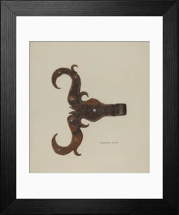 Framed Print : Hinge, c. 1940. Creator: Franklyn Syres Framed Print : Hinge, c. 1940. Creator: Franklyn Syres