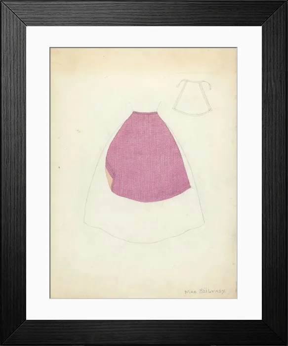 Framed Print : Apron, 1935 / 1942. Creator: Mae Szilvasy Framed Print : Apron, 1935 / 1942. Creator: Mae Szilvasy