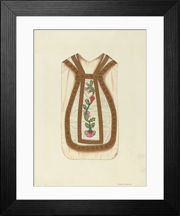 Framed Print : Ecclesiastical Vestment, c. 1937. Creator: Syrena Swanson