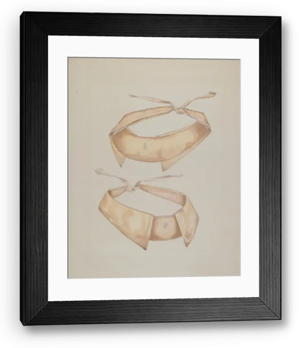 Framed Print : Mans Linen Collar, c. 1937. Creator: Verna Tallman Framed Print : Mans Linen Collar, c. 1937. Creator: Verna Tallman