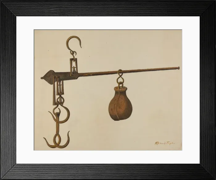 Framed Print : Weighing Scale, c. 1938. Creator: Richard Taylor Framed Print : Weighing Scale, c. 1938. Creator: Richard Taylor